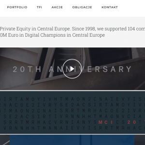 akcje MCI, screen strony internetowej spółki